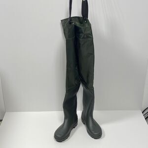 Pacific Crest South Creek Men Hip Waders Size 11 Olive Green Nylon PVC